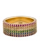 Eriness 14K 2.32ctw Sapphire, Ruby, Tsavorite Garnet & Amethyst Pavé Rainbow Band