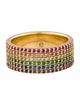 Eriness 14K 2.32ctw Sapphire, Ruby, Tsavorite Garnet & Amethyst Pavé Rainbow Band