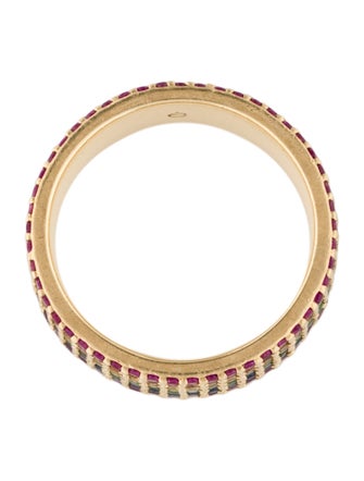 Eriness 14K 2.32ctw Sapphire, Ruby, Tsavorite Garnet & Amethyst Pavé Rainbow Band