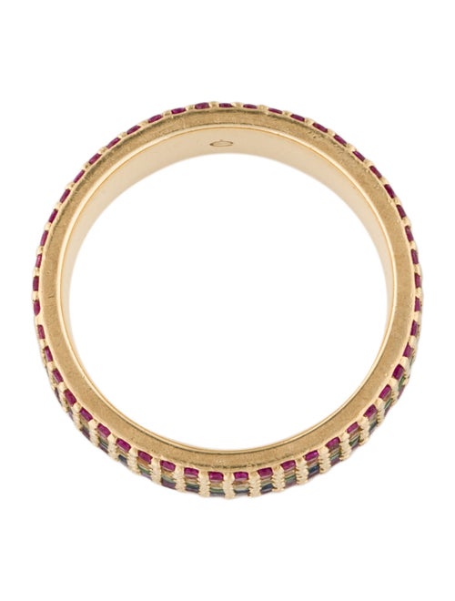 Eriness 14K 2.32ctw Sapphire, Ruby, Tsavorite Garnet & Amethyst Pavé Rainbow Band