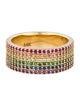 Eriness 14K 2.32ctw Sapphire, Ruby, Tsavorite Garnet & Amethyst Pavé Rainbow Band