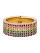 Eriness 14K 2.32ctw Sapphire, Ruby, Tsavorite Garnet & Amethyst Pavé Rainbow Band
