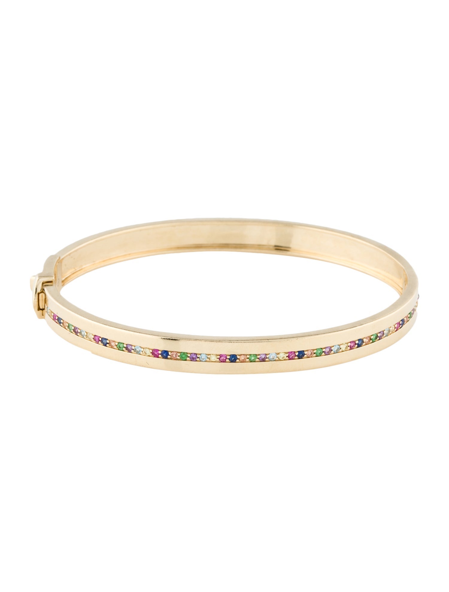 Eriness 14K Multistone Row Bangle