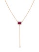 Eriness 14K Ruby & Diamond Solitaire Ruby Lariat Necklace