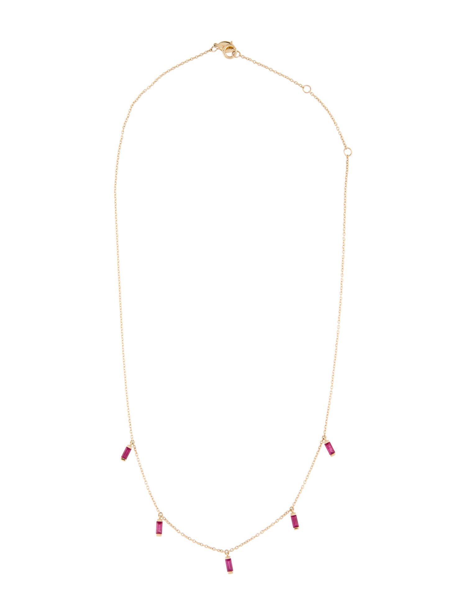 Eriness 14K Ruby Station Necklace