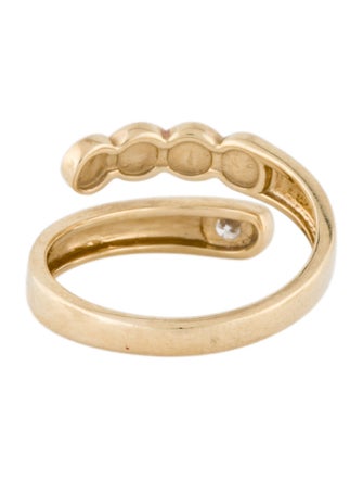 Eriness 14K Resin & Diamond Bypass Ring