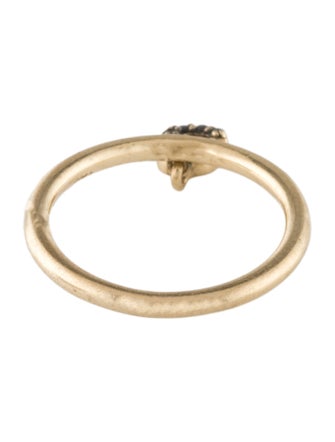 Eriness 14K Diamond Hanging S Initial Ring