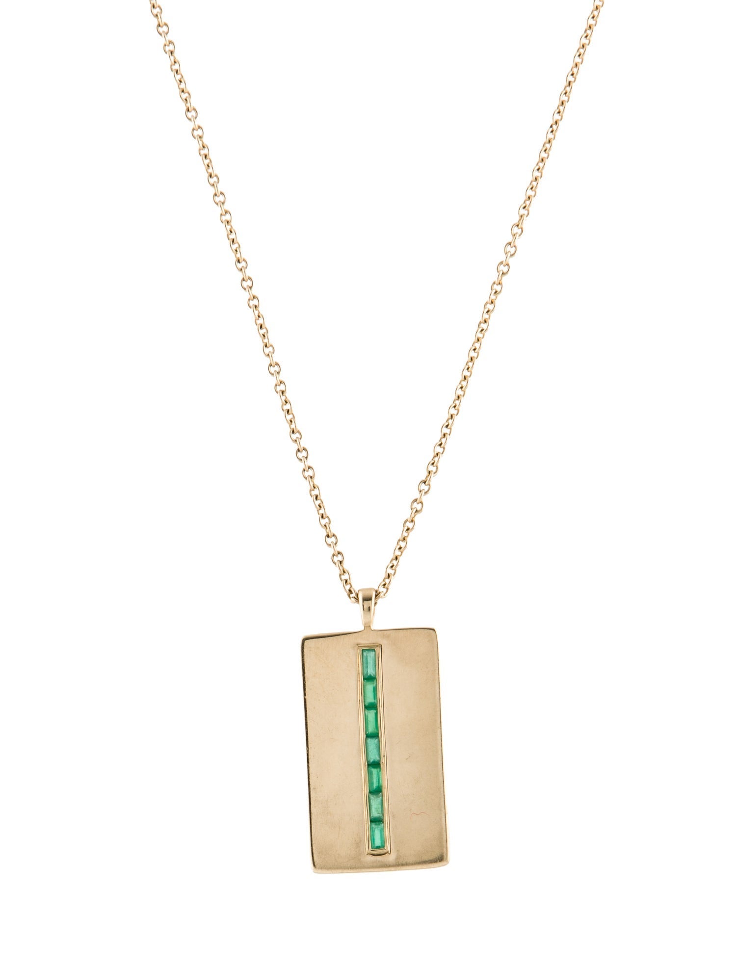 Eriness 14K Emerald Pendant Necklace