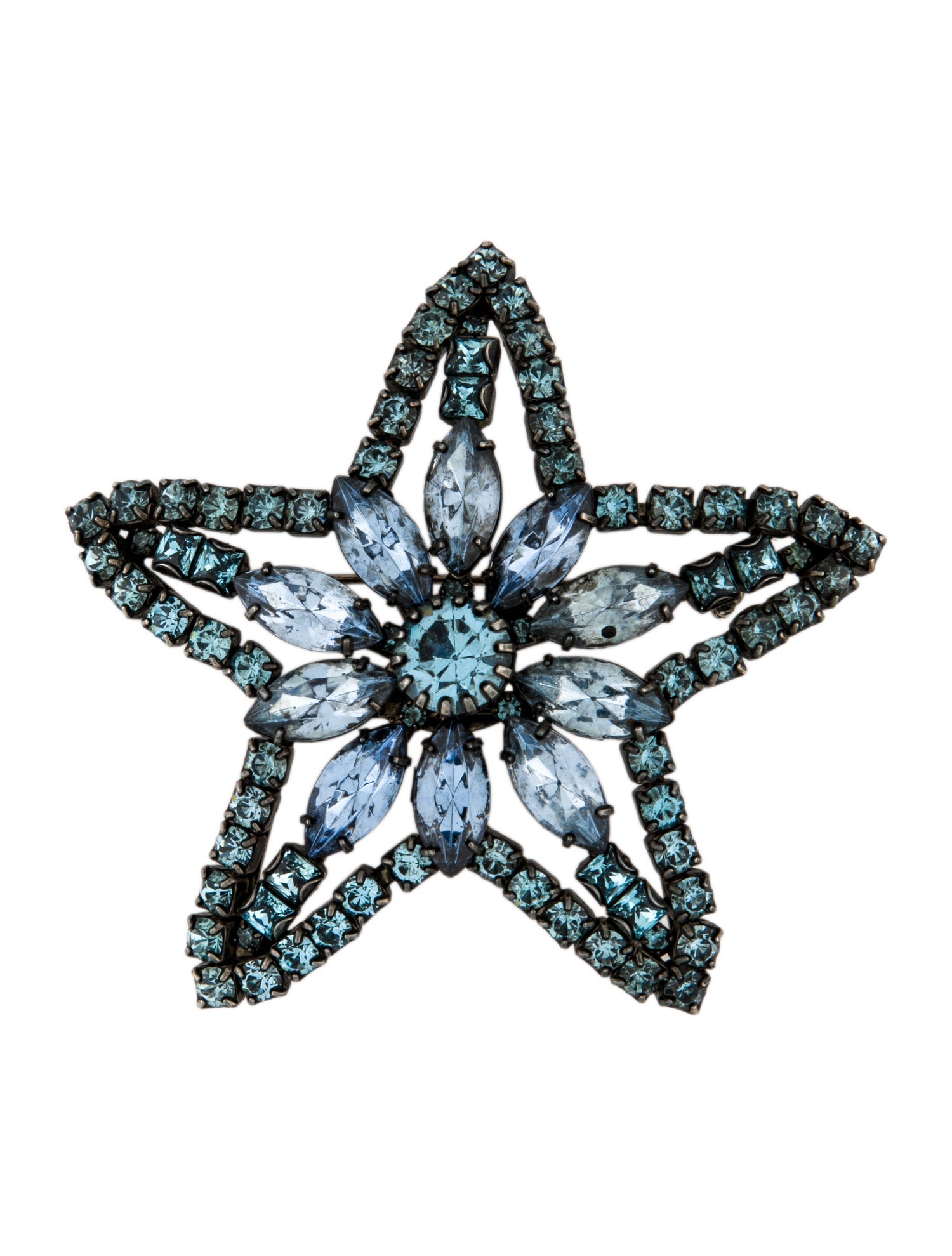 Erickson Beamon Crystal Star Pin Brooch