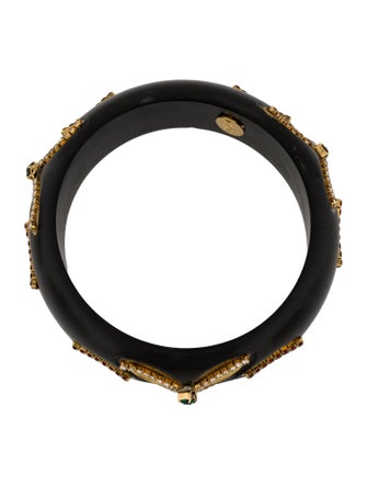 Erickson Beamon Crystal & Resin Bangle Bracelet