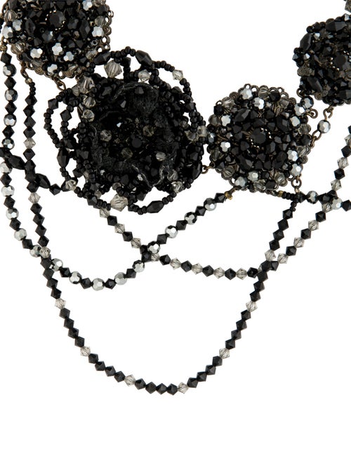 Erickson Beamon Crystal Asymmetric Flower Choker