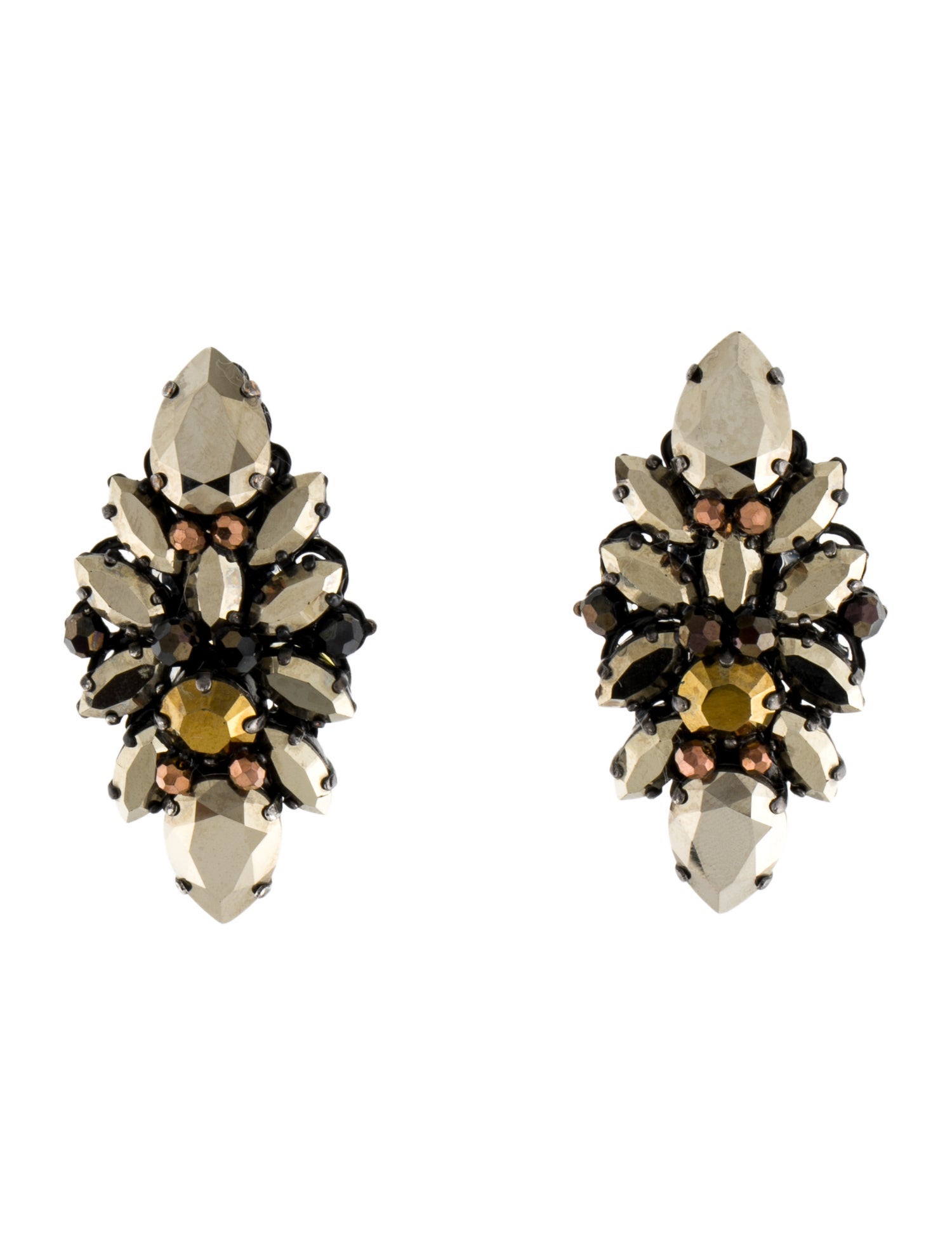 Erickson Beamon Crystal Clip On Earrings