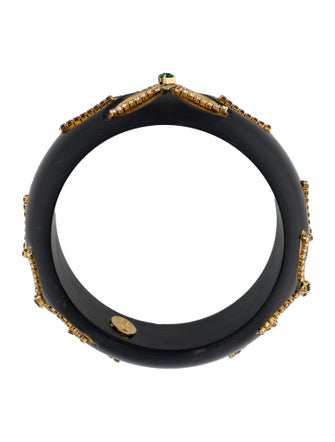 Erickson Beamon Crystal & Resin Bangle Bracelet