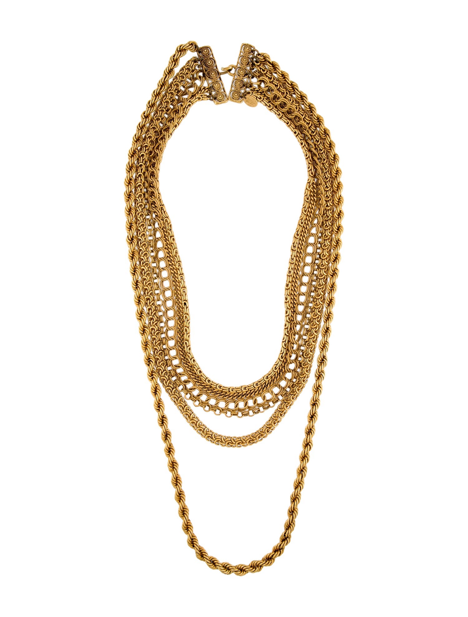 Erickson Beamon Multi-Strand Chain Link Necklace