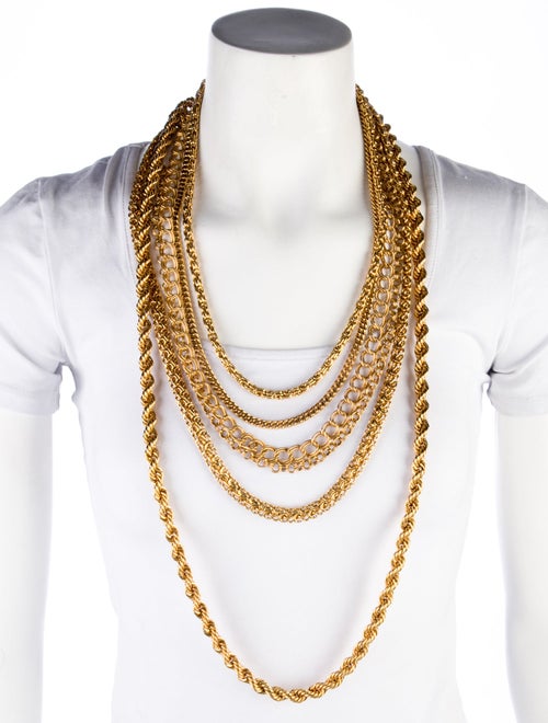 Erickson Beamon Multi-Strand Chain Link Necklace