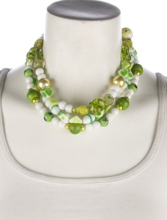 Erickson Beamon Bead Multistrand Collar Necklace