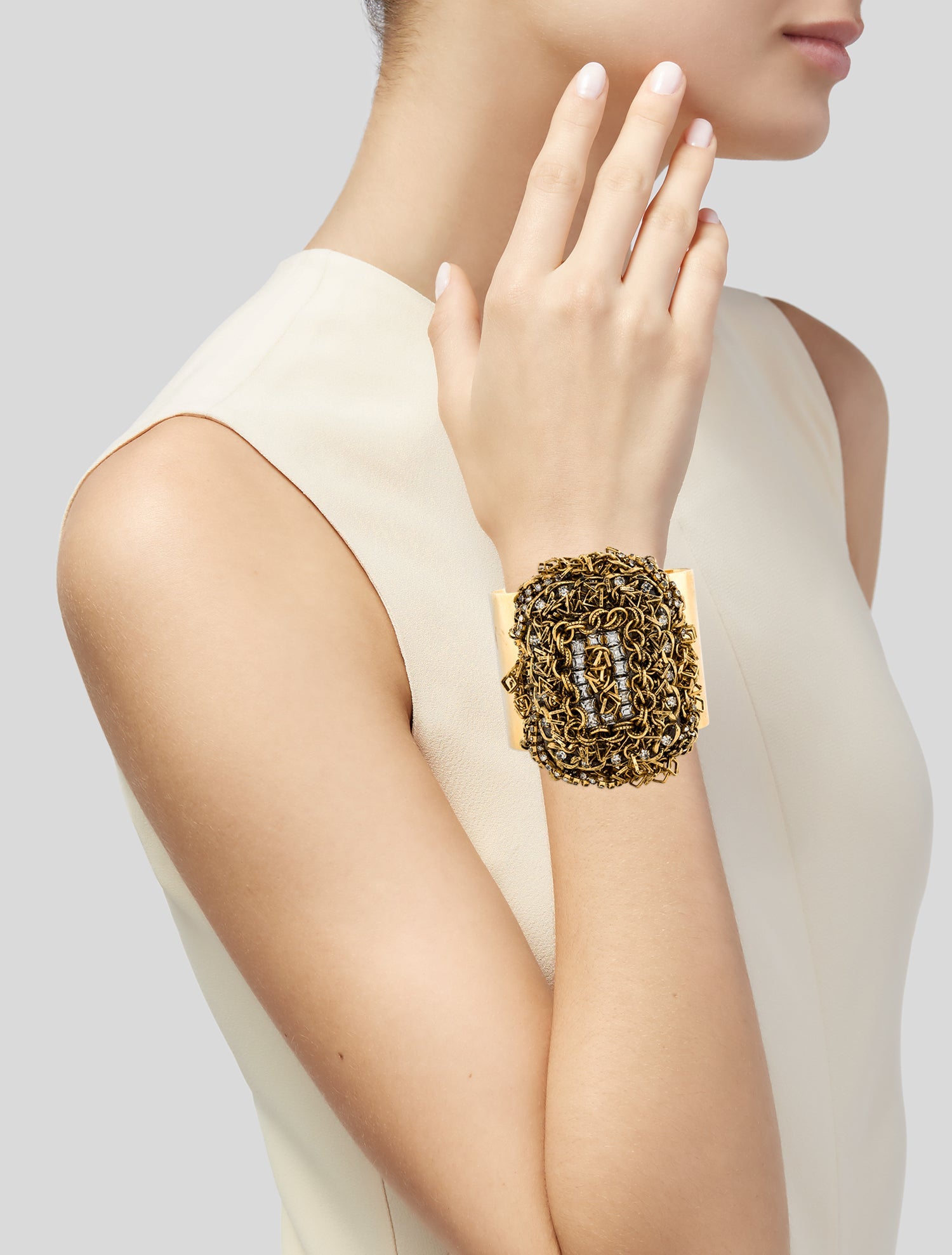 Erickson Beamon Crystal Cuff Bracelet