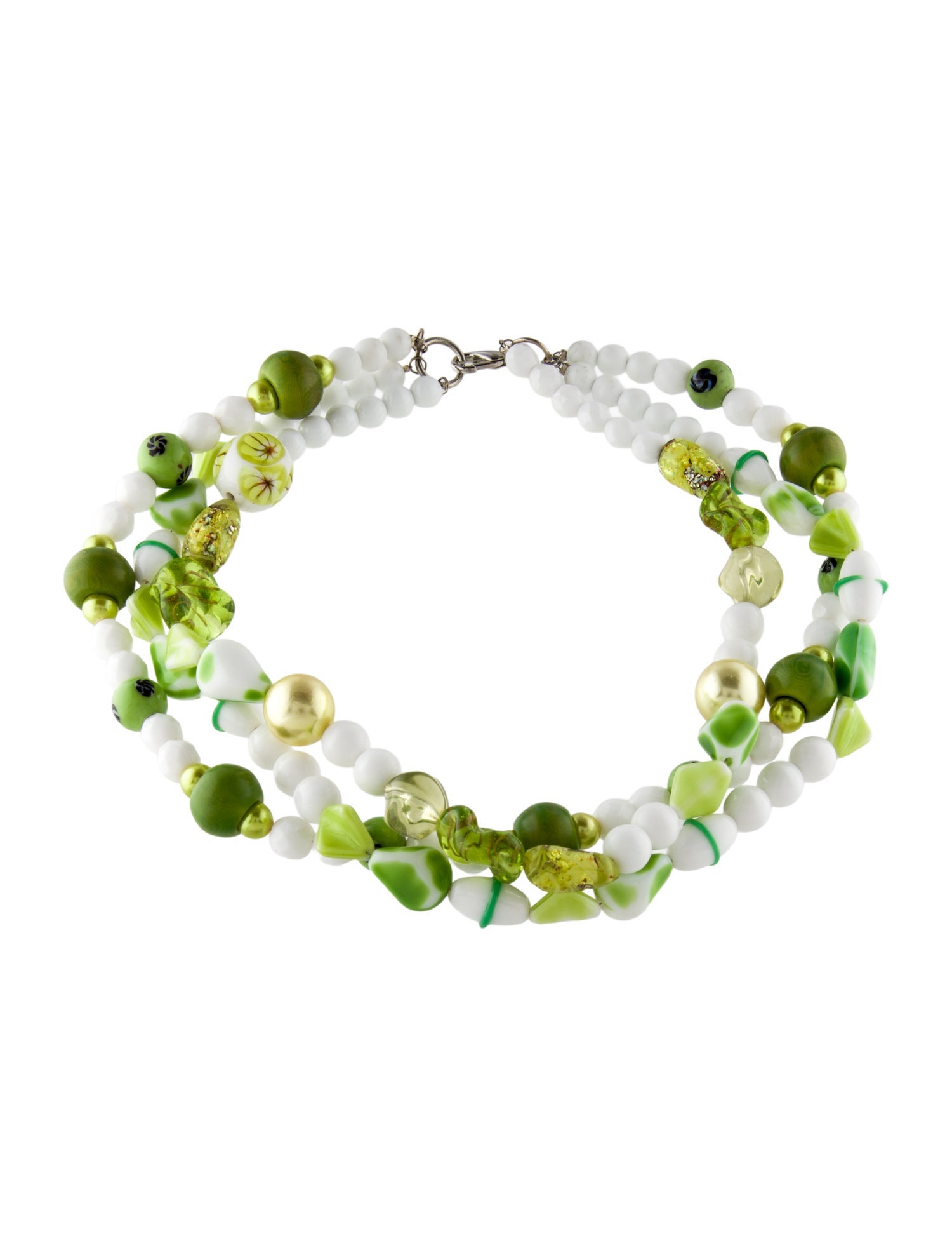 Erickson Beamon Faux Pearl, Resin & Bead Multistrand Necklace