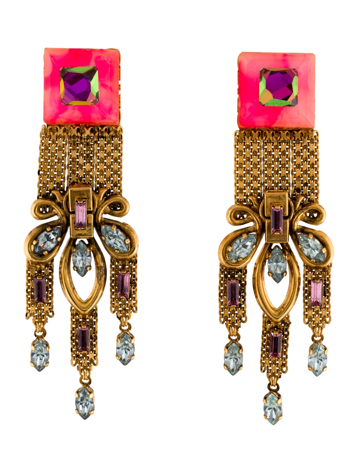 Erickson Beamon Crystal Clip-On Earrings