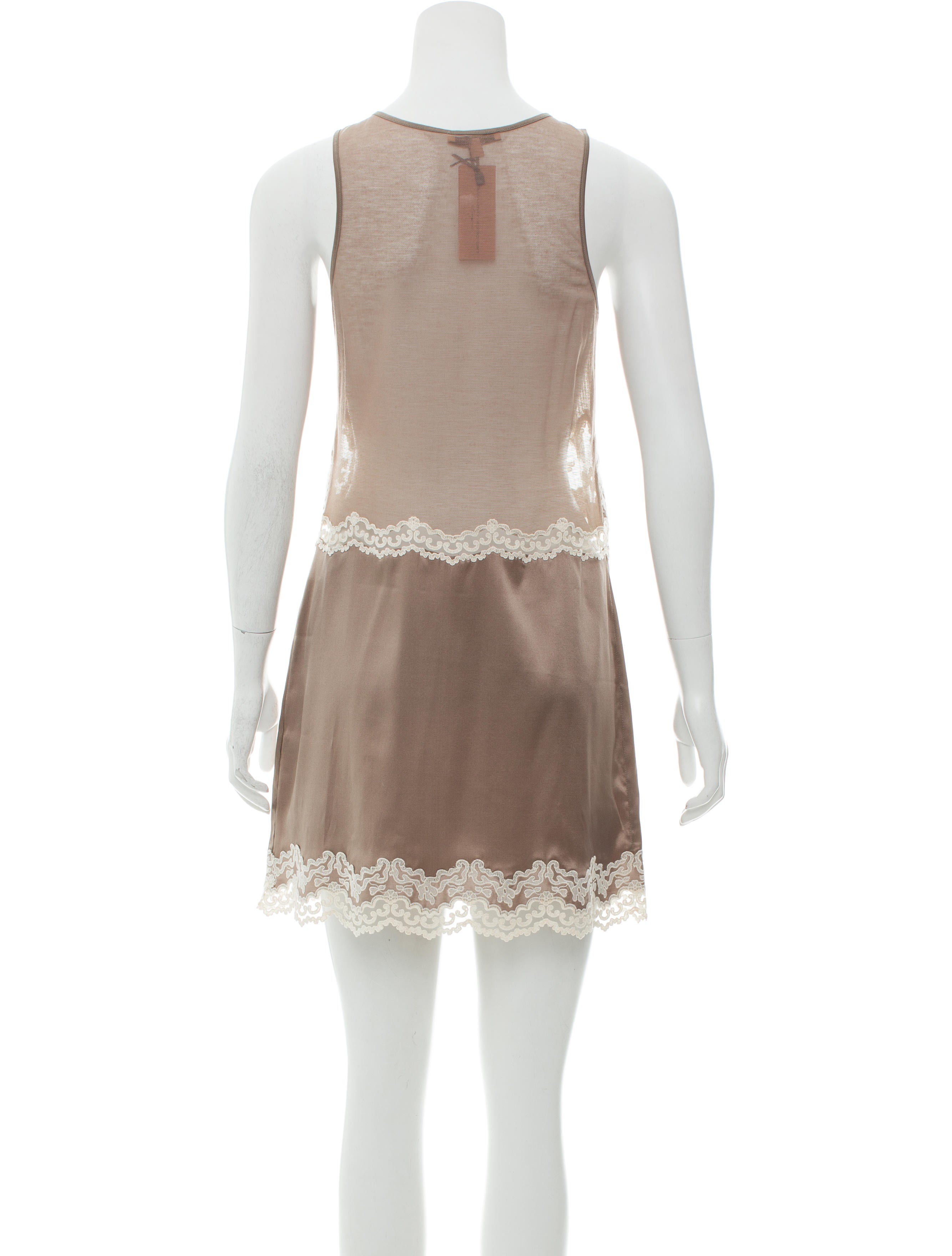 ermanno scervino silk-blend mini dress w/ tags - clothing - erm