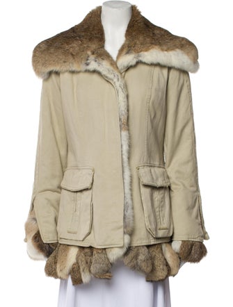 Ermanno Scervino Printed Fur Coat
