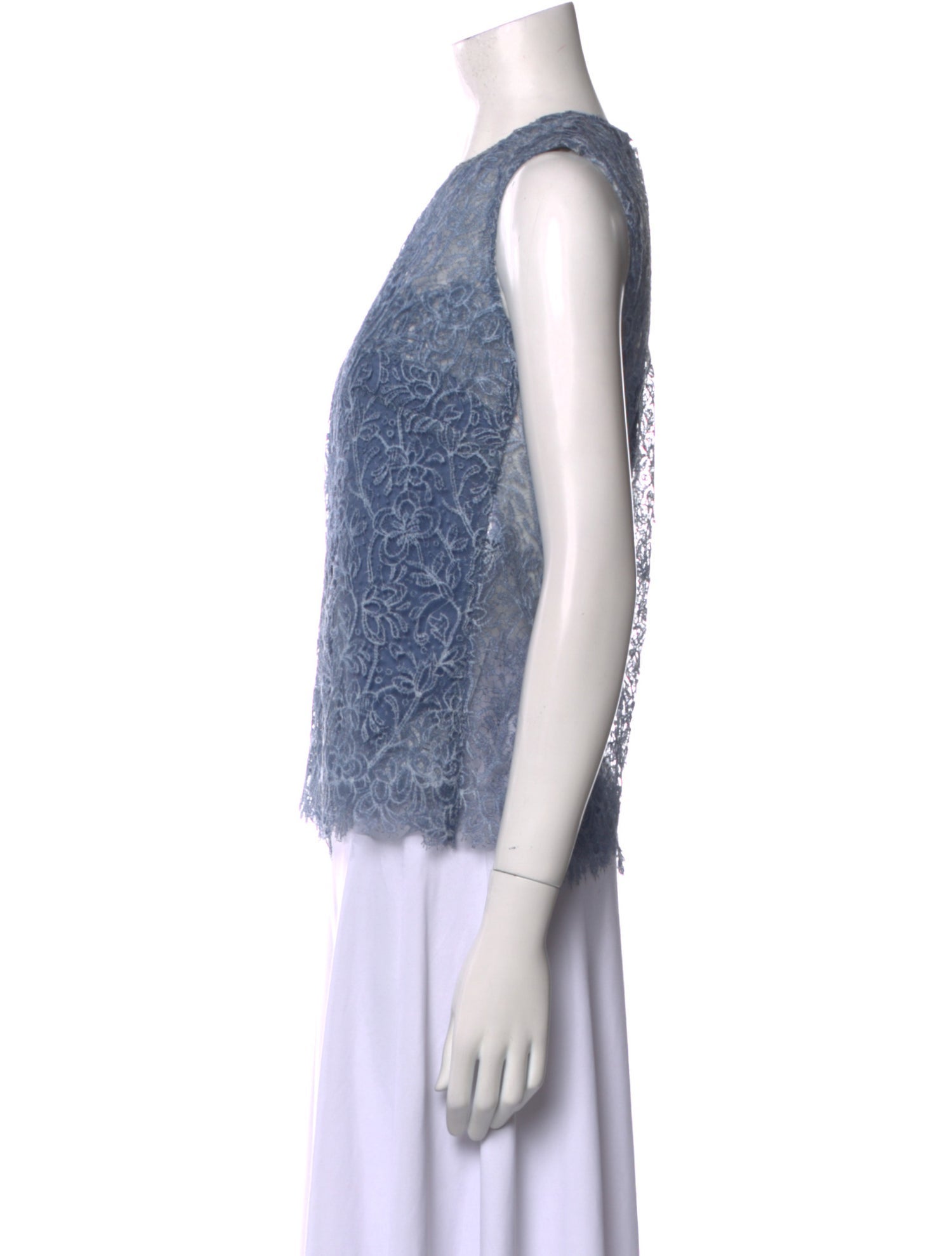 Ermanno Scervino Silk Lace Pattern Top