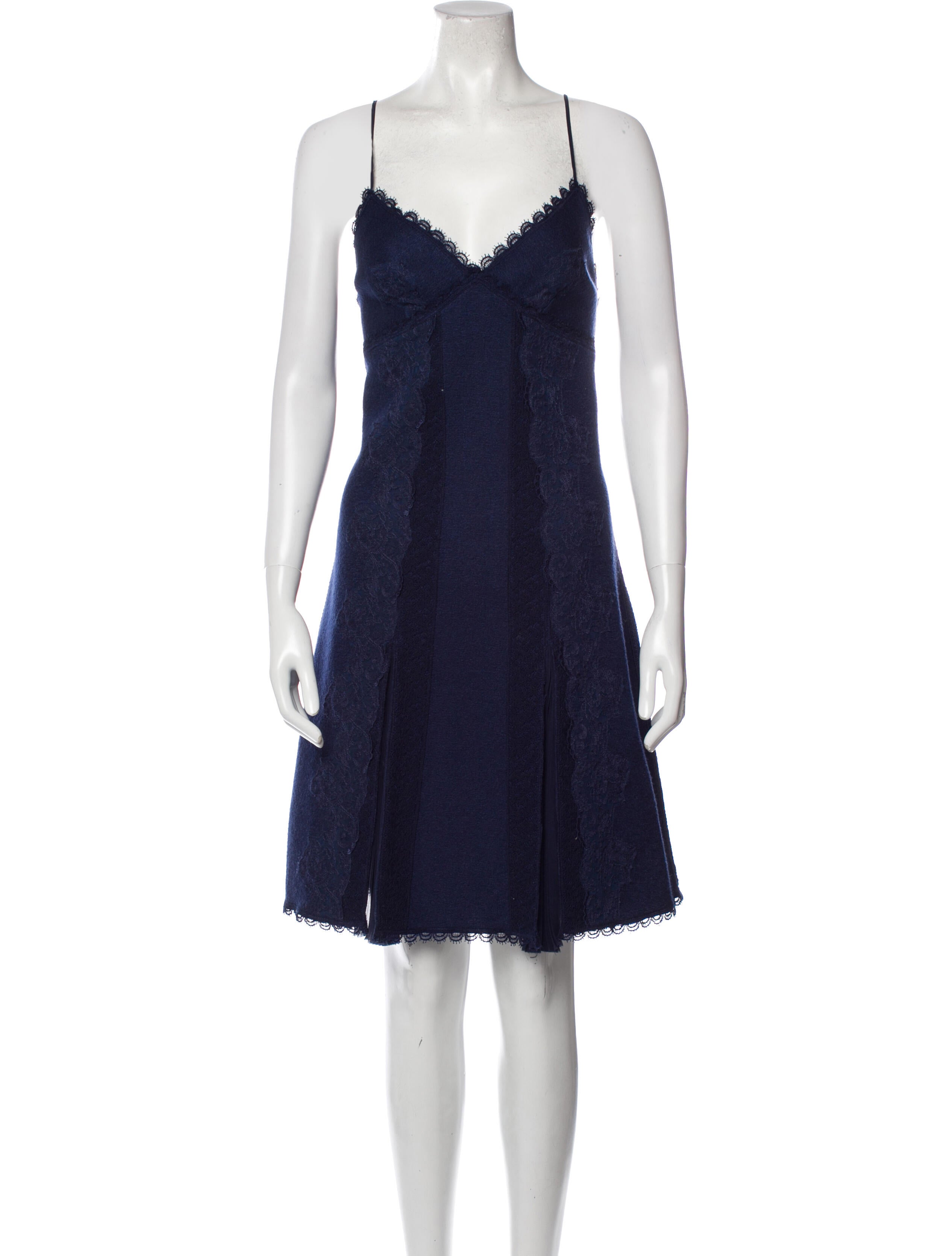 Ermanno Scervino V-Neck Knee-Length Dress w/ Tags