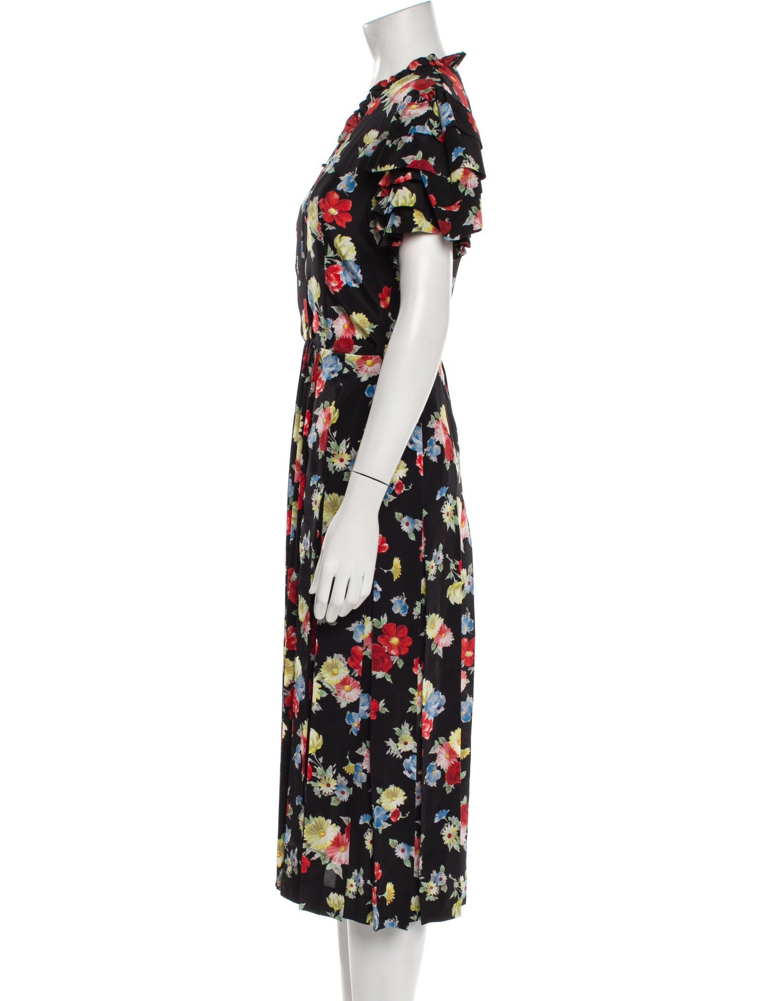 Ermanno Scervino Floral Print Midi Length Dress