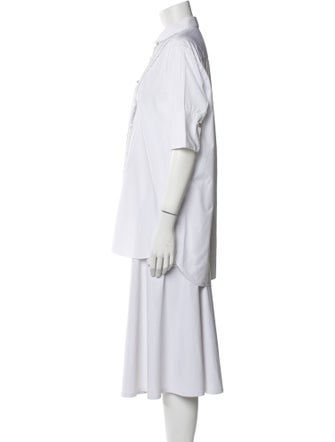 Ermanno Scervino Short Sleeve Button-Up Top