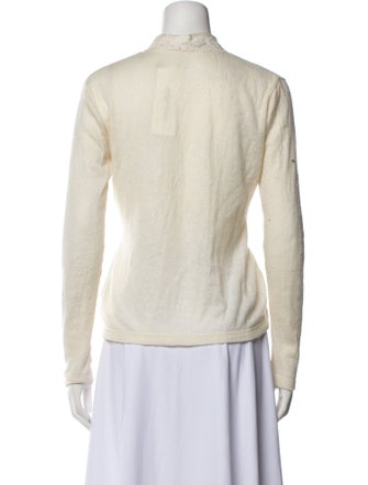 Ermanno Scervino Wool Long Sleeve Button-Up Top