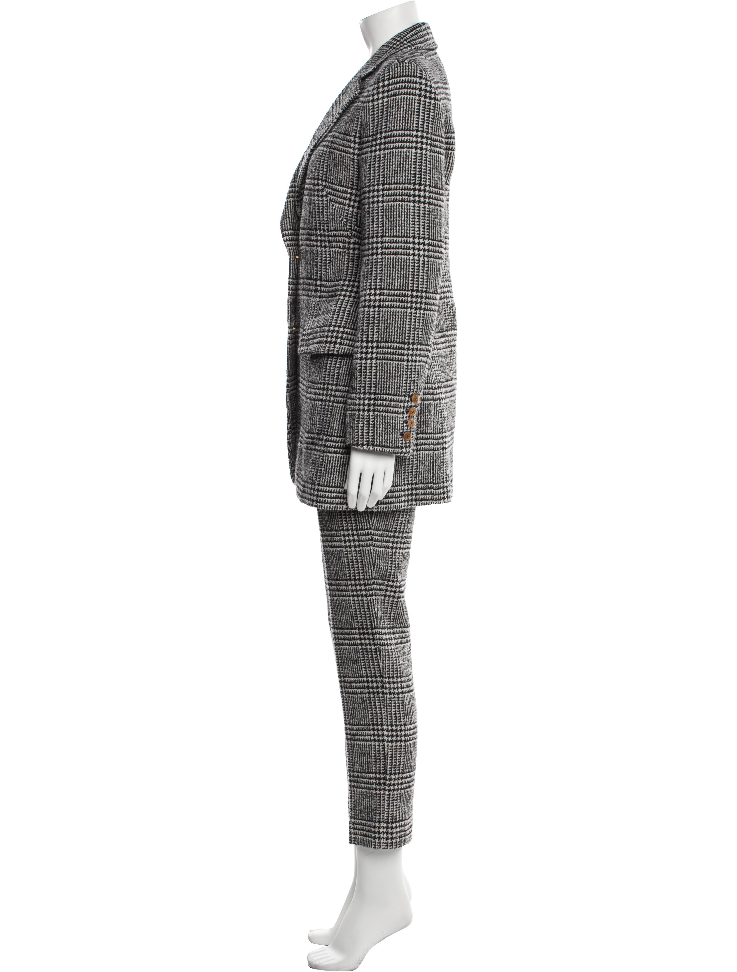 Ermanno Scervino Wool Plaid Print Pantsuit w/ Tags