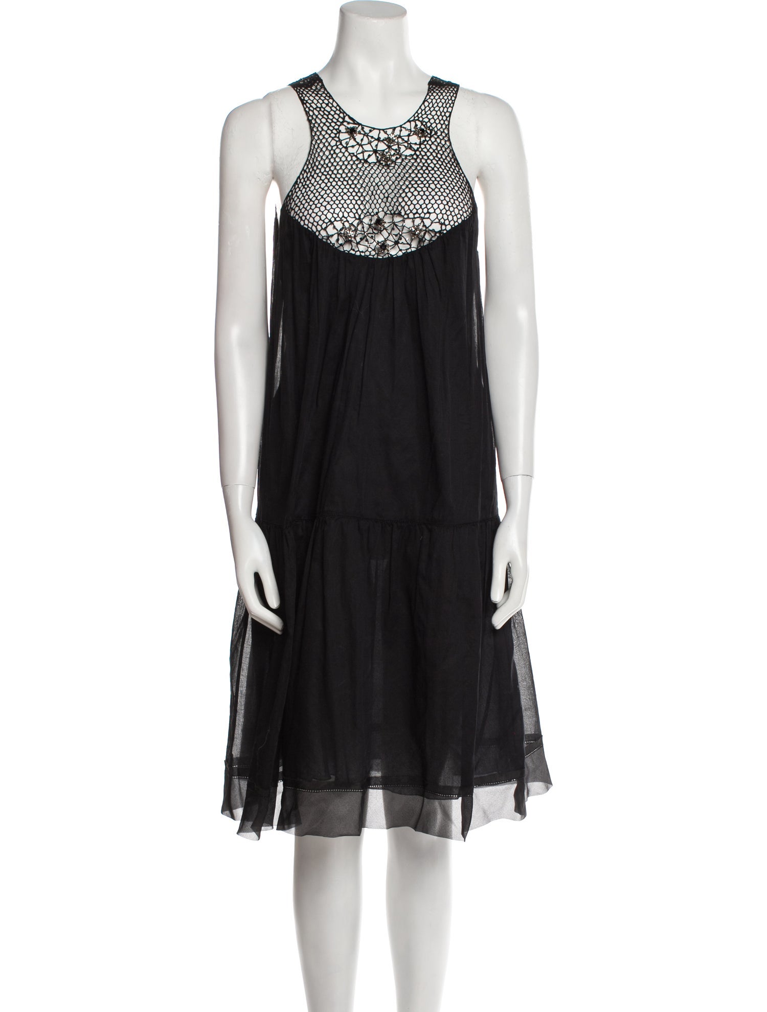 Ermanno Scervino Scoop Neck Midi Length Dress