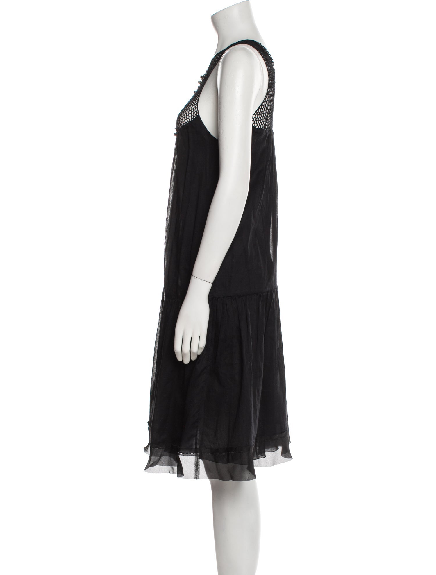 Ermanno Scervino Scoop Neck Midi Length Dress