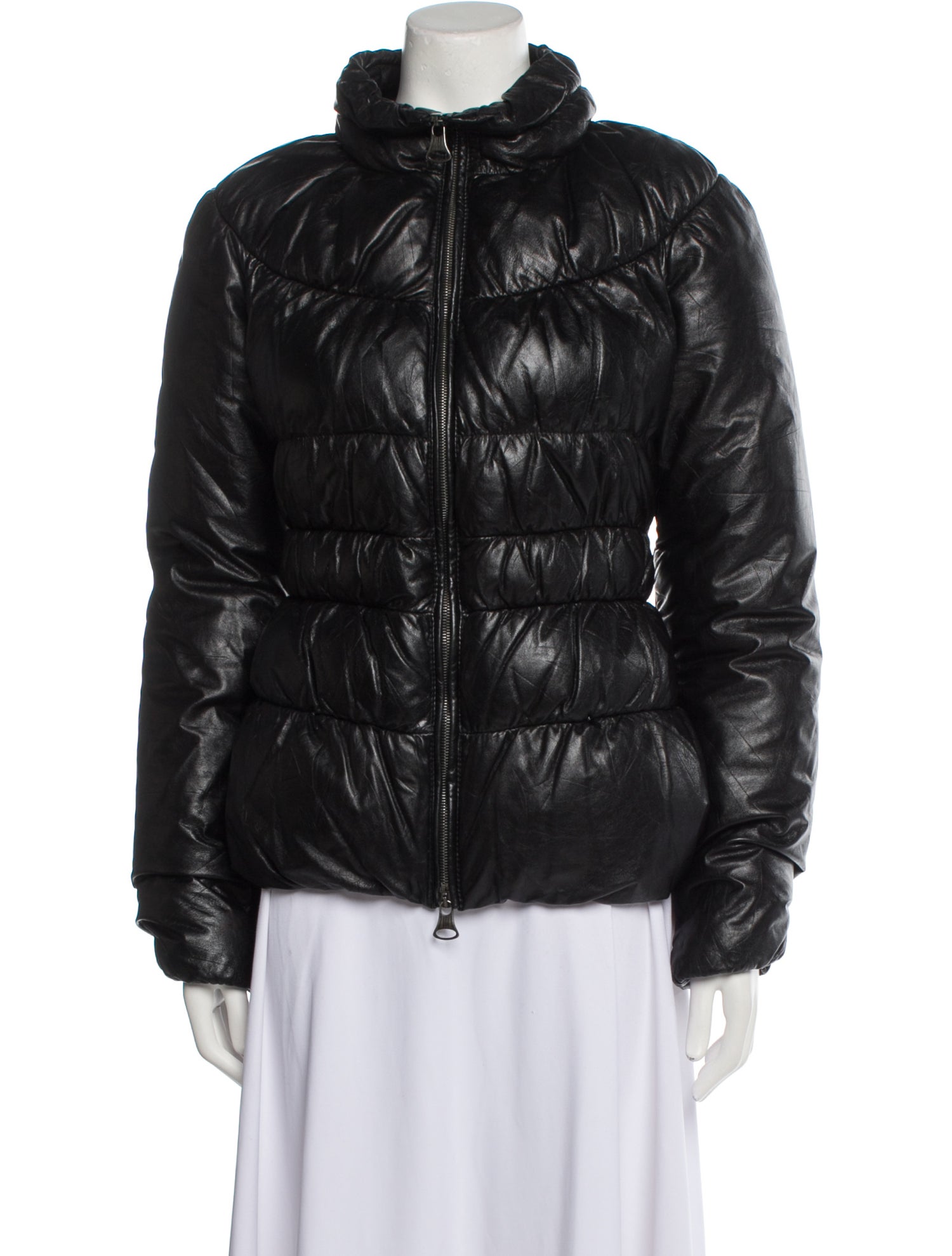 Ermanno Scervino Leather Down Jacket