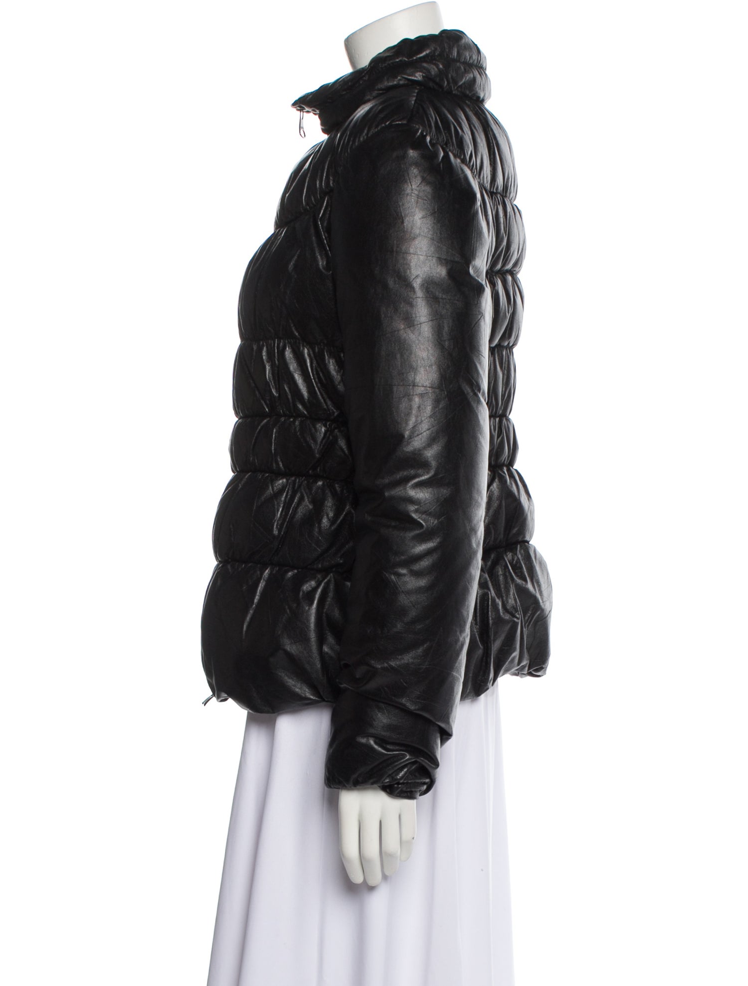 Ermanno Scervino Leather Down Jacket