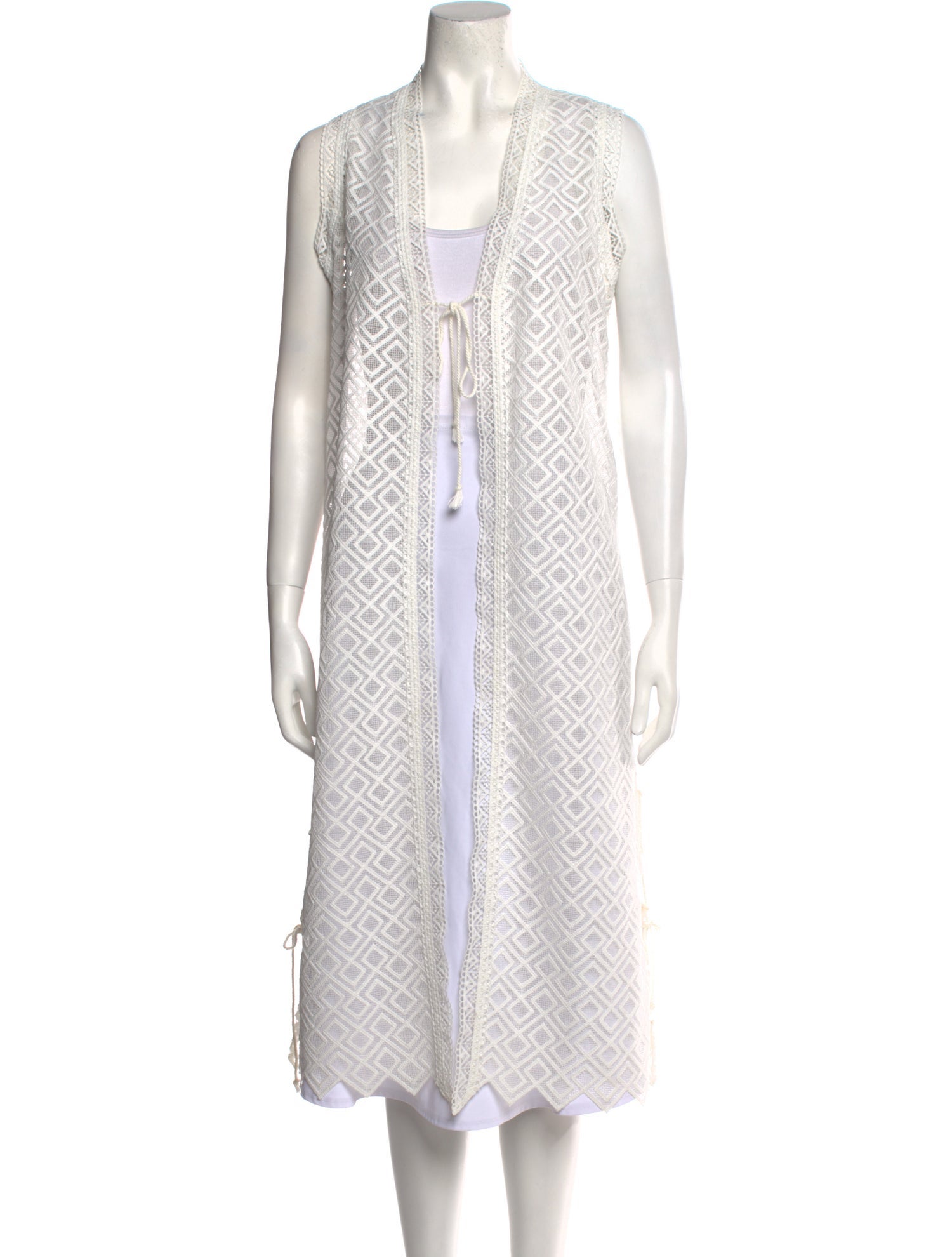 Ermanno Scervino Printed Open Front Sweater