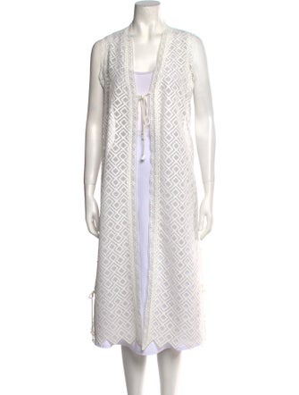 Ermanno Scervino Printed Open Front Sweater