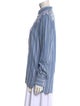 Ermanno Scervino Striped Long Sleeve Button-Up Top