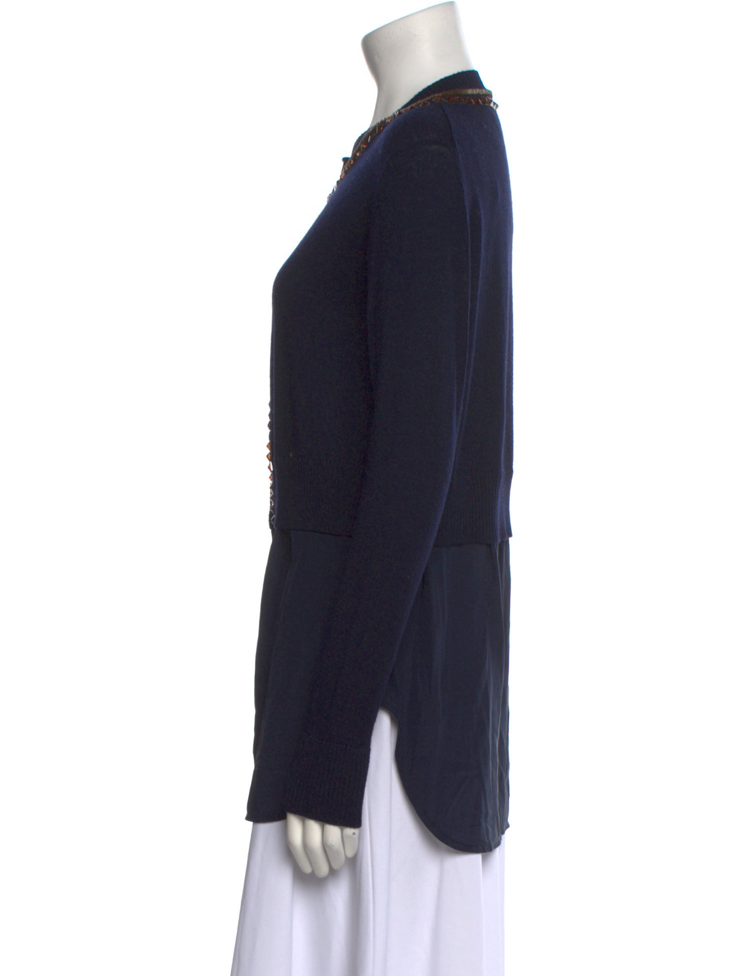 Ermanno Scervino Virgin Wool Crew Neck Sweater