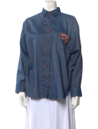 Ermanno Scervino Long Sleeve Button-Up Top