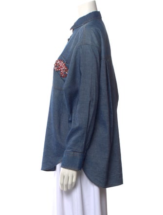 Ermanno Scervino Long Sleeve Button-Up Top