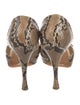 Ermanno Scervino Python Animal Print D'Orsay Pumps
