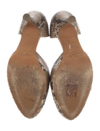 Ermanno Scervino Python Animal Print D'Orsay Pumps