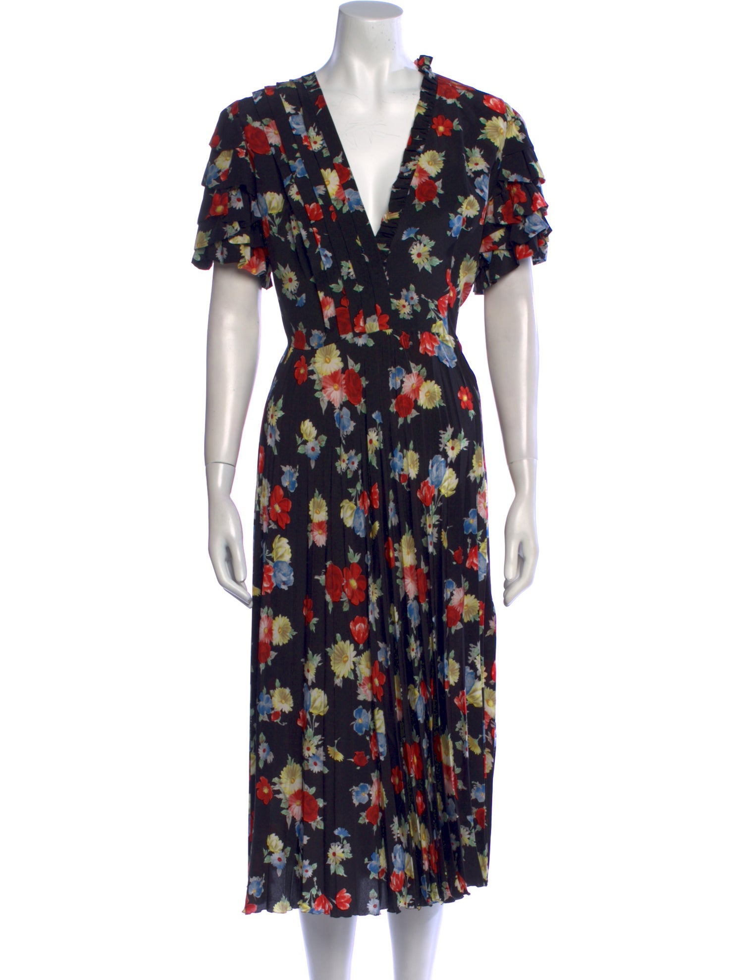 Ermanno Scervino Floral Print Midi Length Dress
