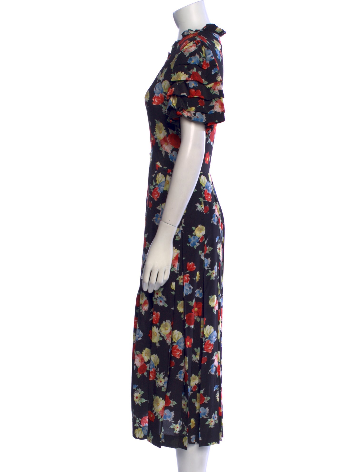 Ermanno Scervino Floral Print Midi Length Dress