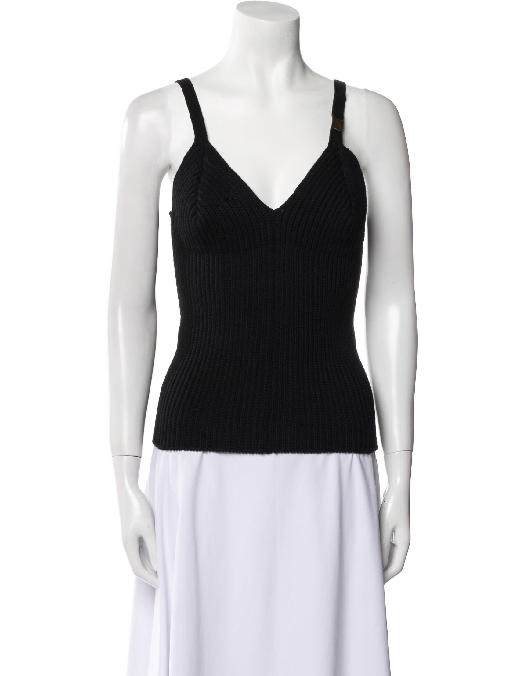 Ermanno Scervino Merino Wool Plunge Neckline Top