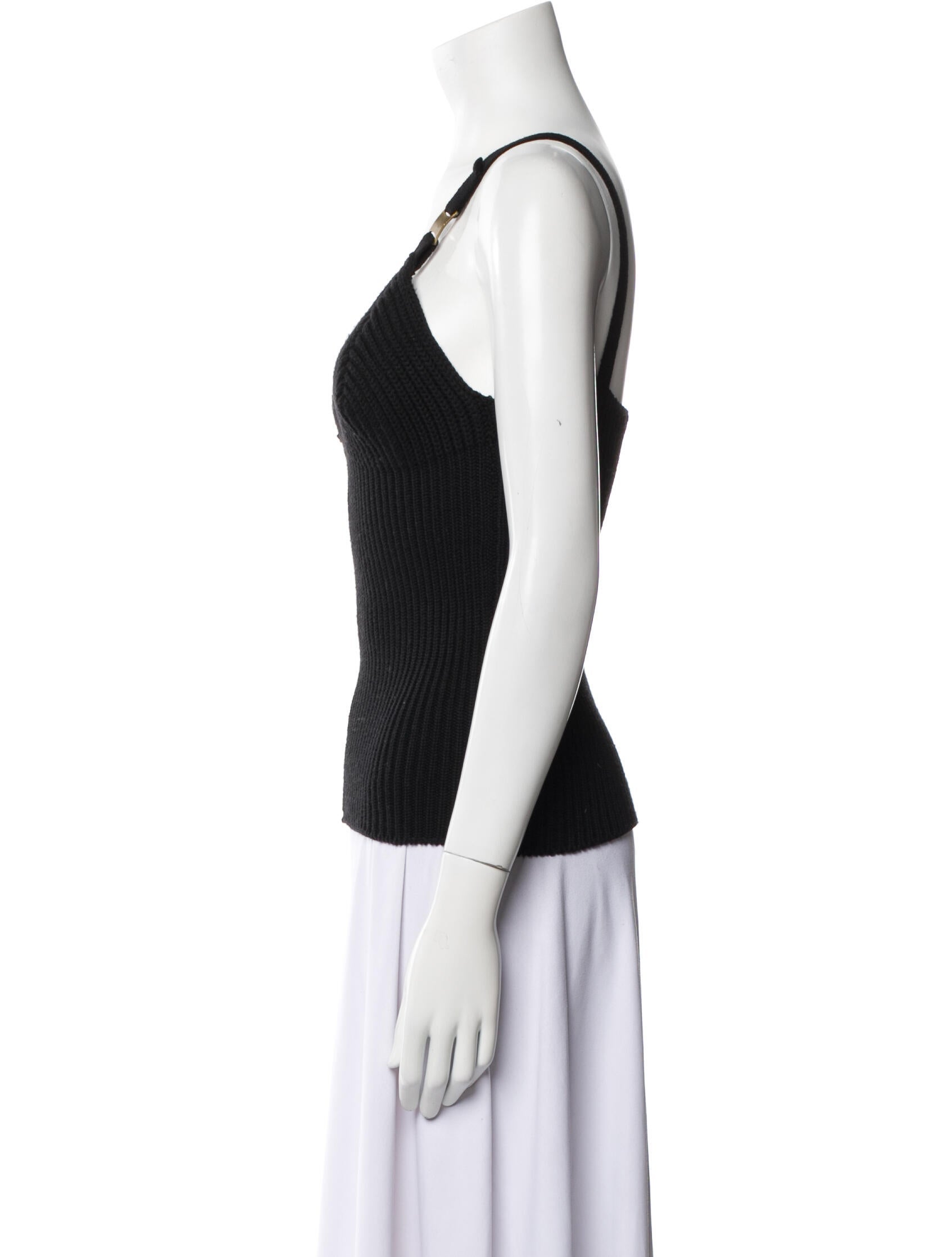 Ermanno Scervino Merino Wool Plunge Neckline Top