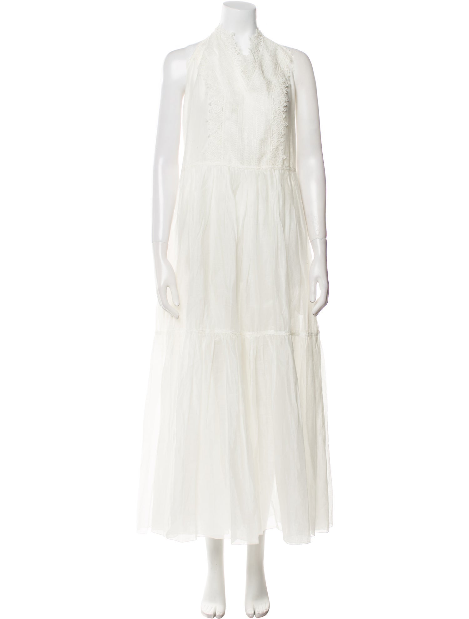 Ermanno Scervino Crew Neck Long Dress