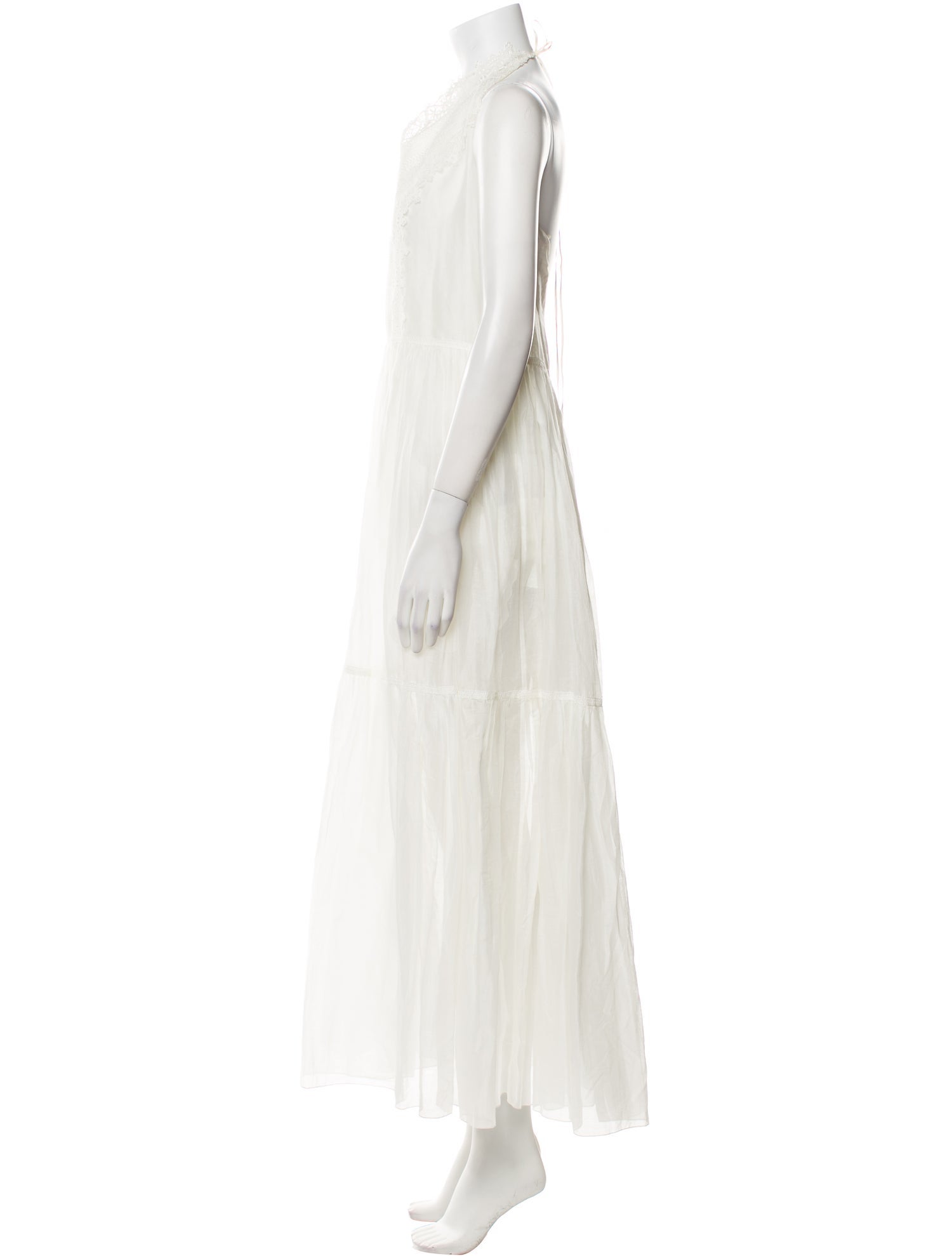 Ermanno Scervino Crew Neck Long Dress