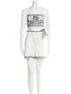 Ermanno Scervino Linen Printed Short Set